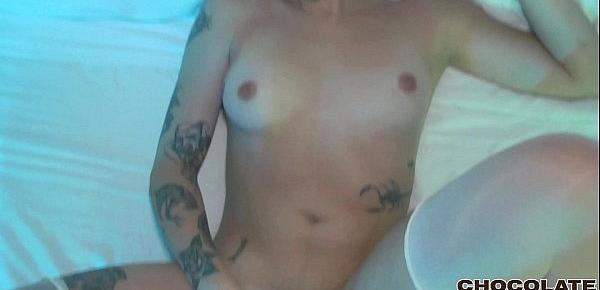  Tatted skinny slut get worked by BBC